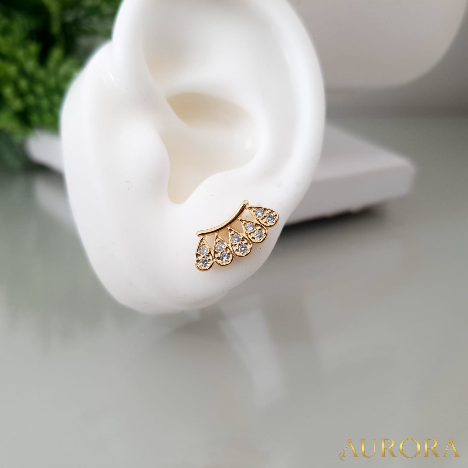EAR Cuff Gotas Cravejadas